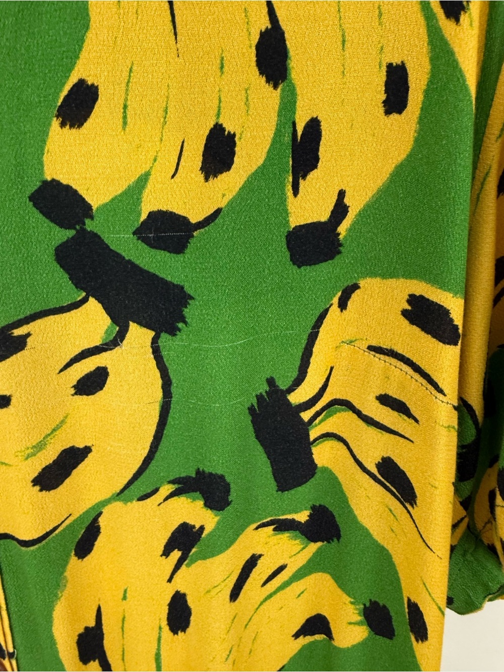 Farm Rio Bossa Banana Jumpsuit Size M Novelty Print Green Tropical Vacation RARE - Picture 5 of 16